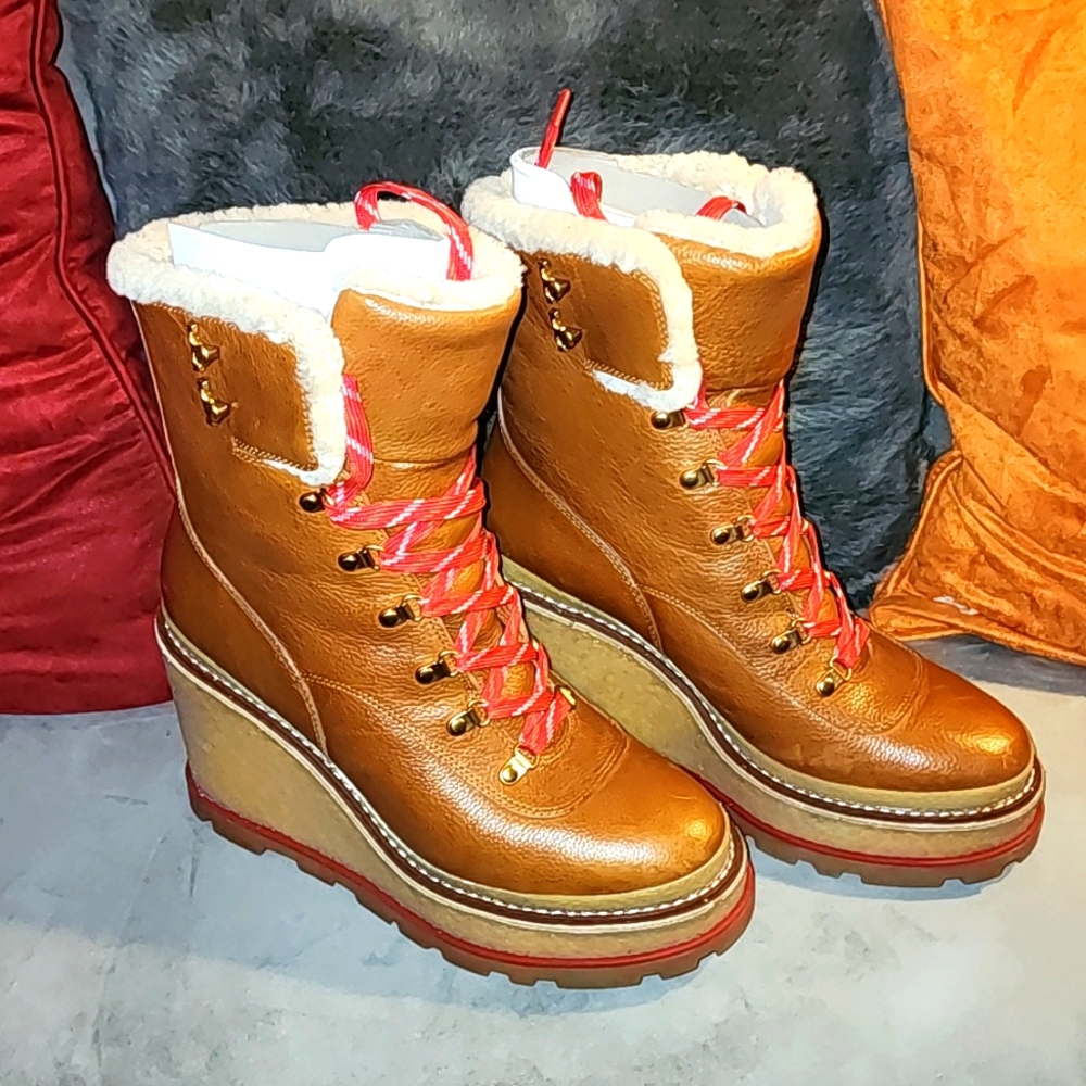 Tory Burch Hiker Wedge Boot, sz 11
